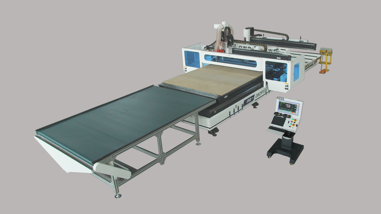 Automatic labeling loading and unloading cabinet cnc machine